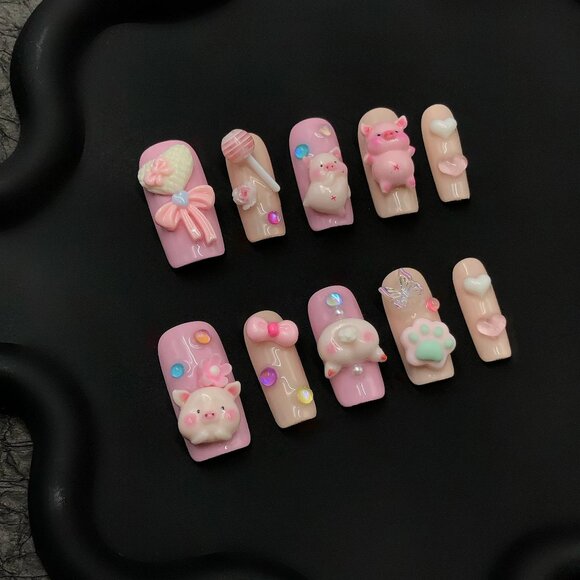 Niche new anime cartoon handmade DIY nail patch. Detachable design. Contains sup - Picture 1 of 3